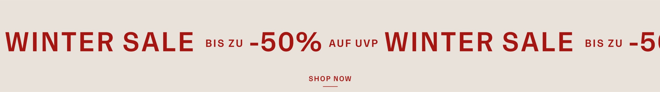 Winter Sale bis zu -50%