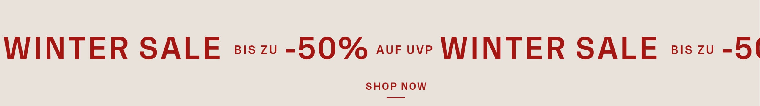 Winter Sale bis zu -50%