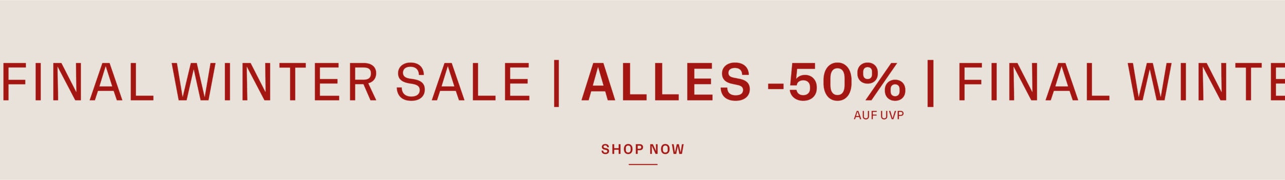Final Winter Sale alles -50%