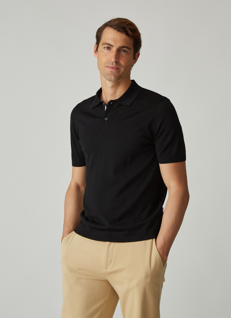 Pullover Polo 1/2 Arm,o.Arm, Black Detailansicht 1