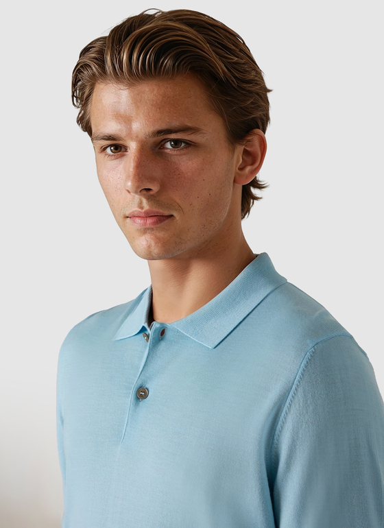 Pullover Polo 1/2 Arm Stream Frontansicht