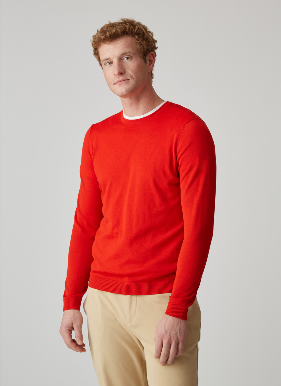 Pullover Rundhals 1/1 Arm, Grenadine Frontansicht
