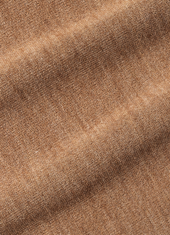 Pullover Rundhals 1/1 Arm Nougat Frontansicht