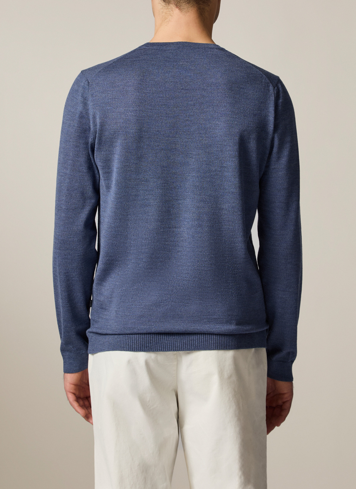 Pullover Rundhals 1/1 Arm, Nimes Blue Rückansicht