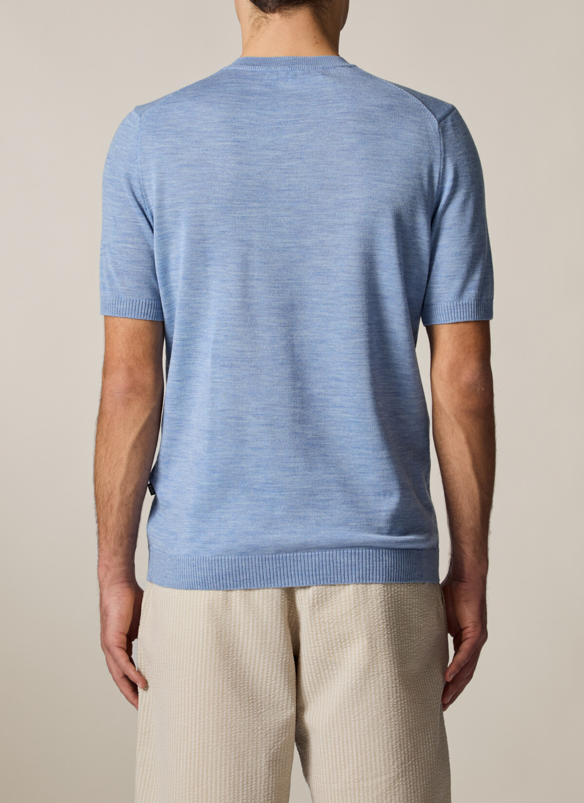 Pullover Rundhals, Whispering Blue Rückansicht