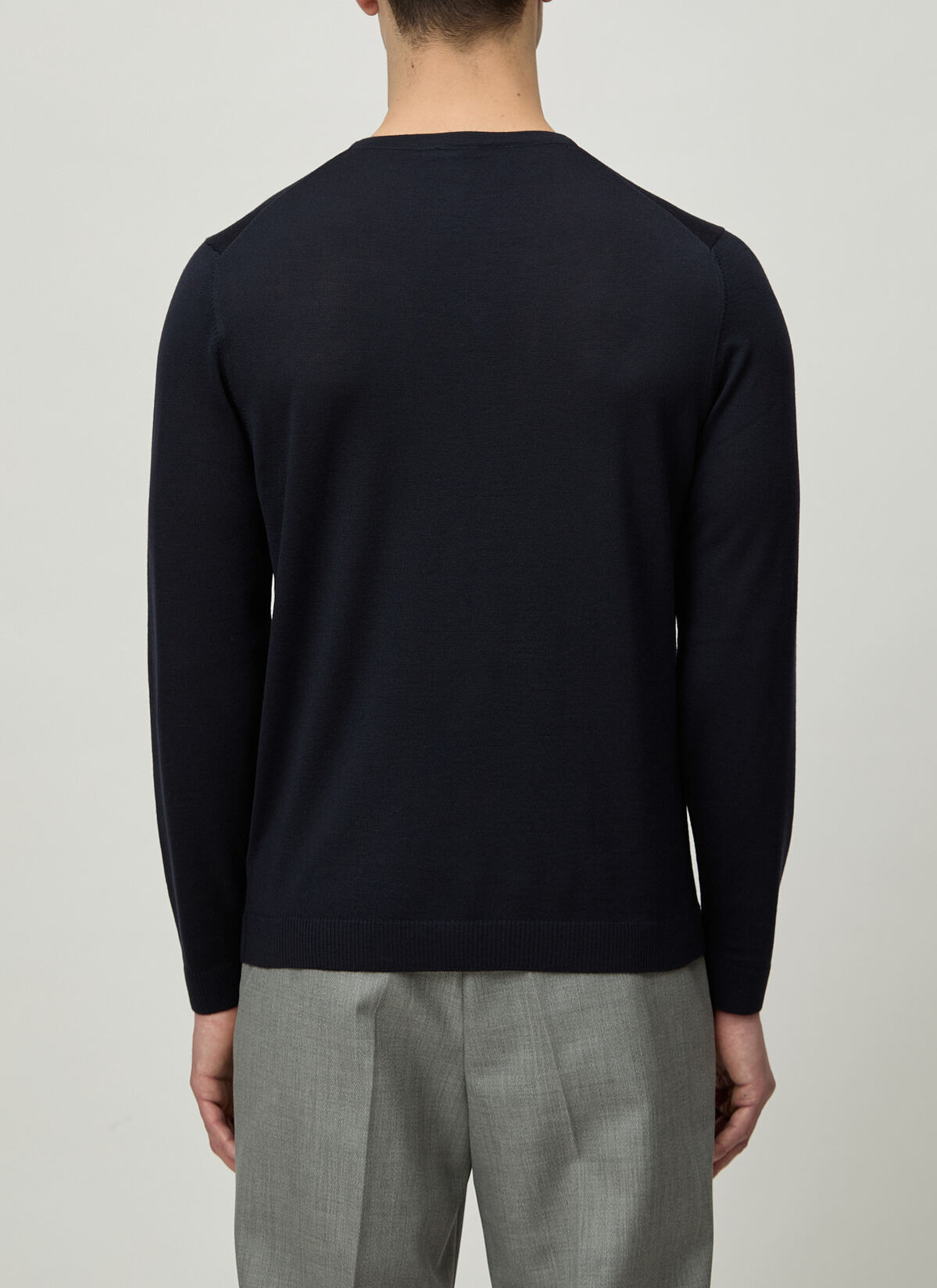 Pullover V-Ausschnitt 1/1 Arm, Navy Rückansicht