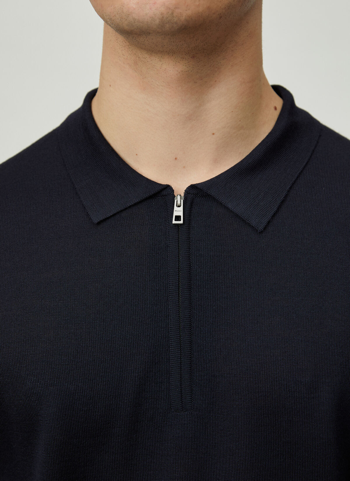 Pullover Polo 1/2 Arm, Navy Detailansicht 2