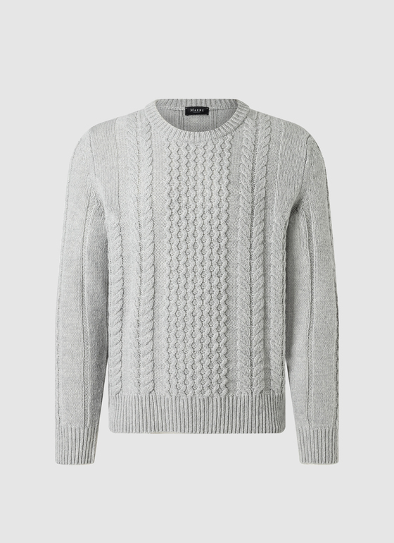 Pullover Rundhals 1/1 Arm Shark Skin Frontansicht