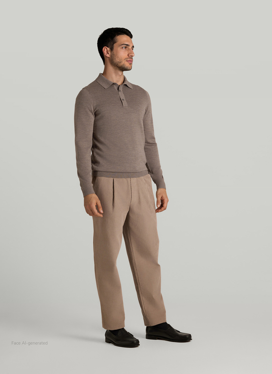 Pullover Rollkragen 1/1 Arm Brownie Frontansicht