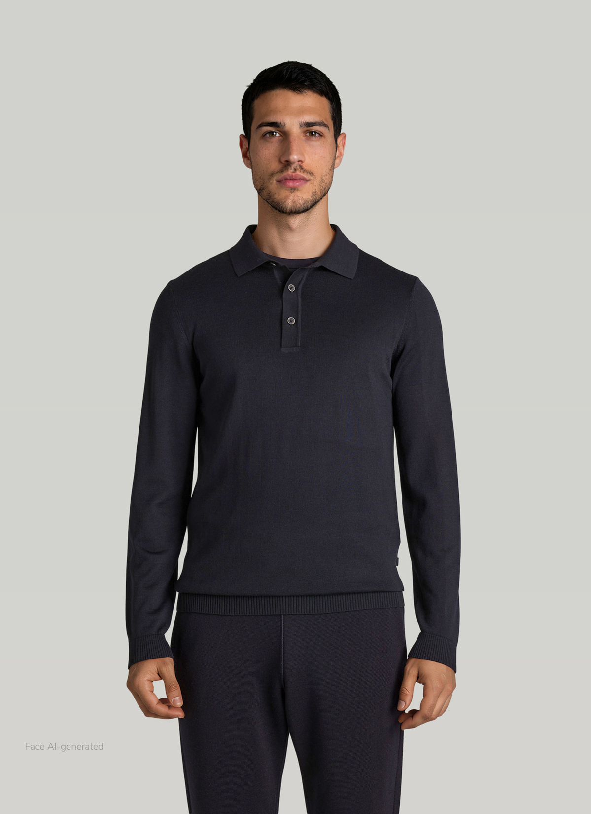 Pullover Rollkragen 1/1 Arm, Navy Frontansicht