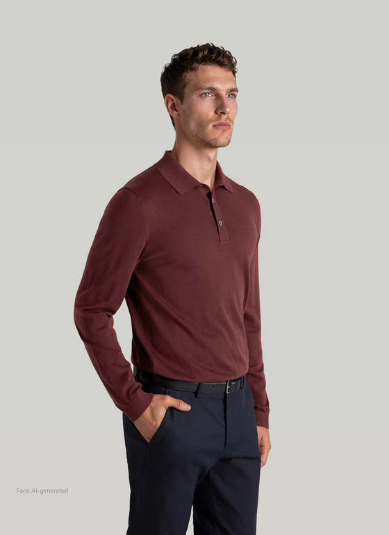 Pullover Rollkragen 1/1 Arm Barolo Wine Frontansicht