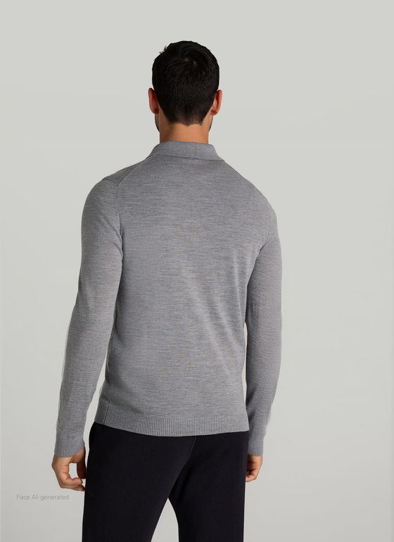 Pullover Rollkragen 1/1 Arm Shark Skin Frontansicht