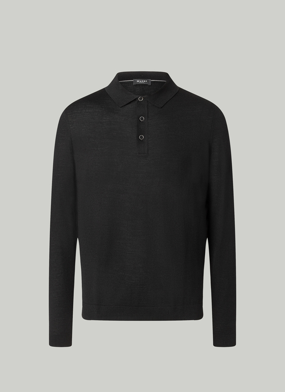 Pullover Rollkragen 1/1 Arm Black Frontansicht