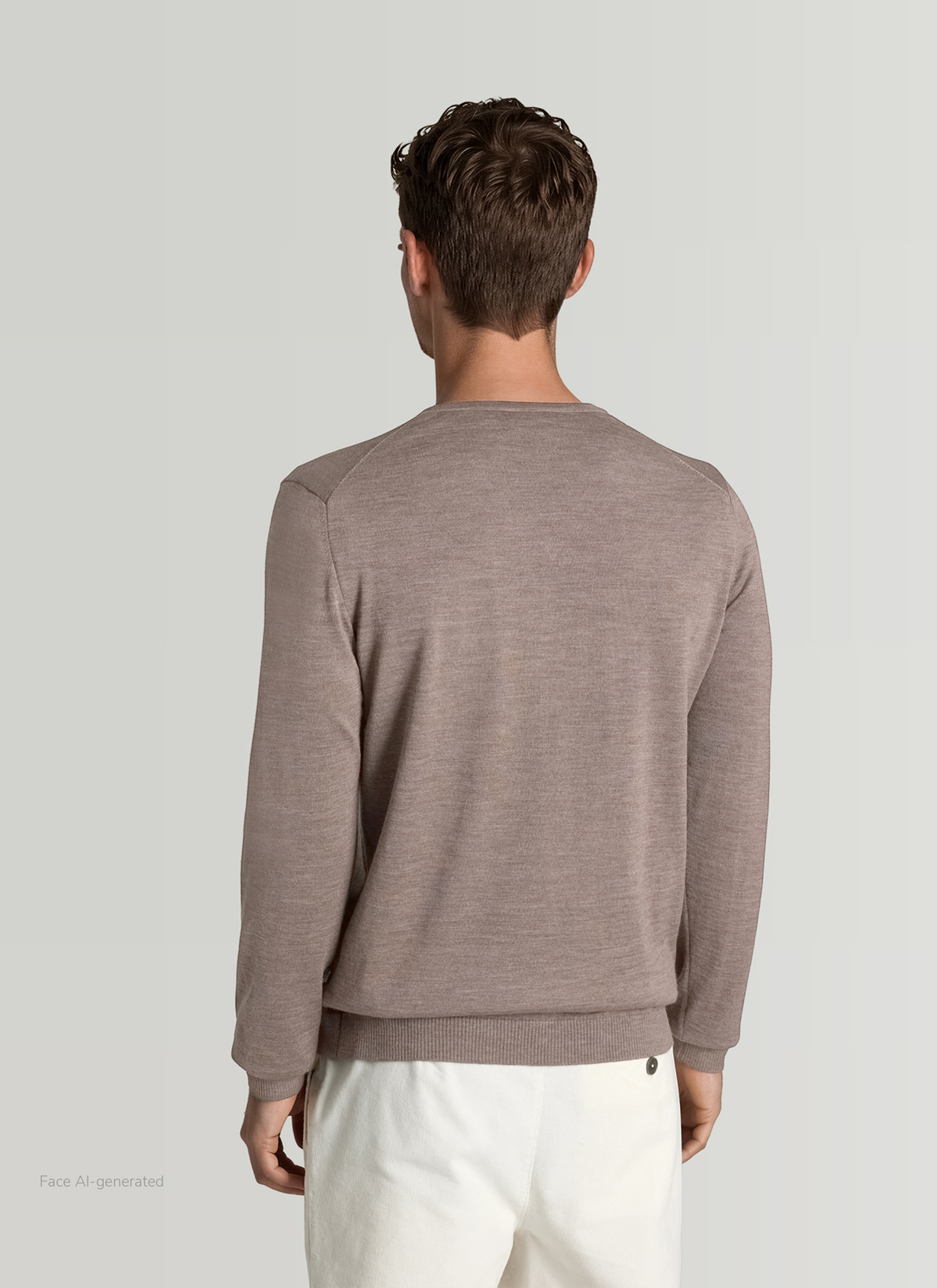 Pullover V-Ausschnitt 1/1 Arm, Brownie Rückansicht