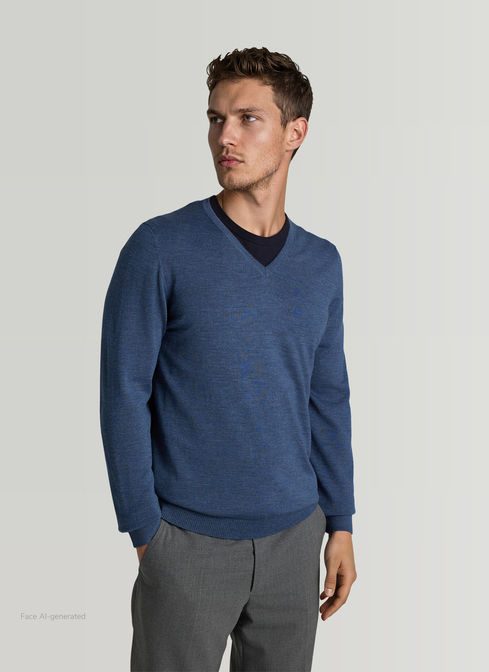 Pullover V-Ausschnitt 1/1 Arm width=