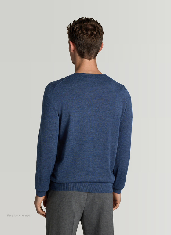 Pullover V-Ausschnitt 1/1 Arm Nimes Blue Frontansicht