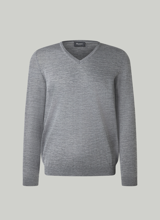 Pullover V-Ausschnitt 1/1 Arm Shark Skin Frontansicht