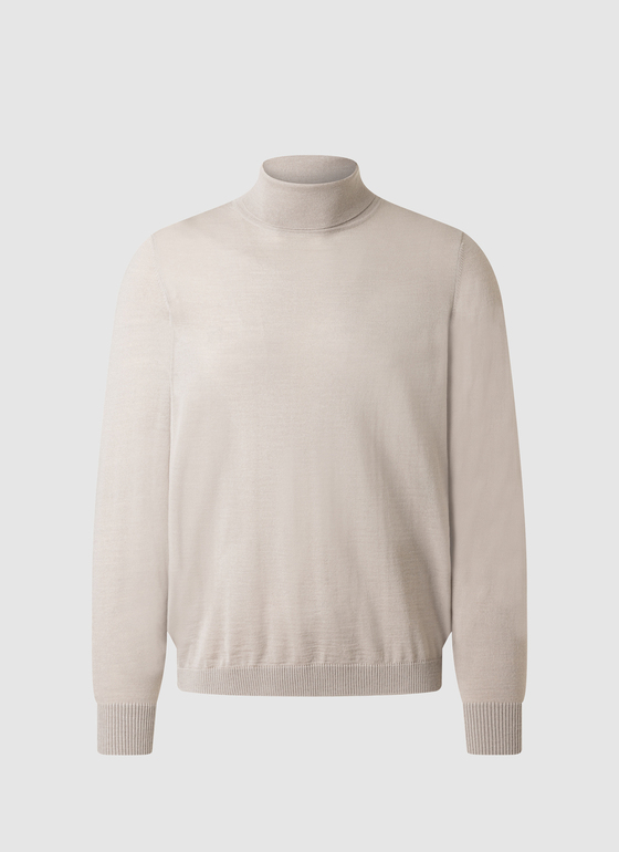Pullover Rollkragen 1/1 Arm Mascarpone Cream Frontansicht