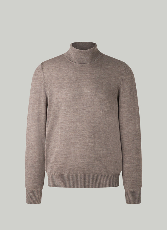 Pullover Rollkragen 1/1 Arm Brownie Frontansicht