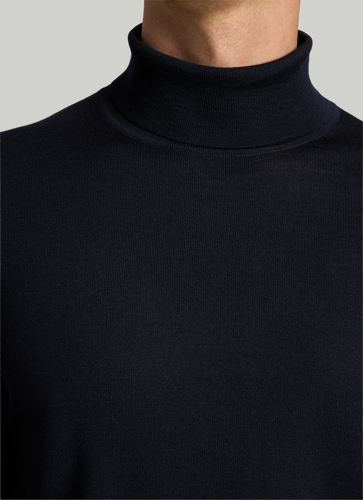 Pullover Rollkragen 1/1 Arm, Navy Detailansicht 1