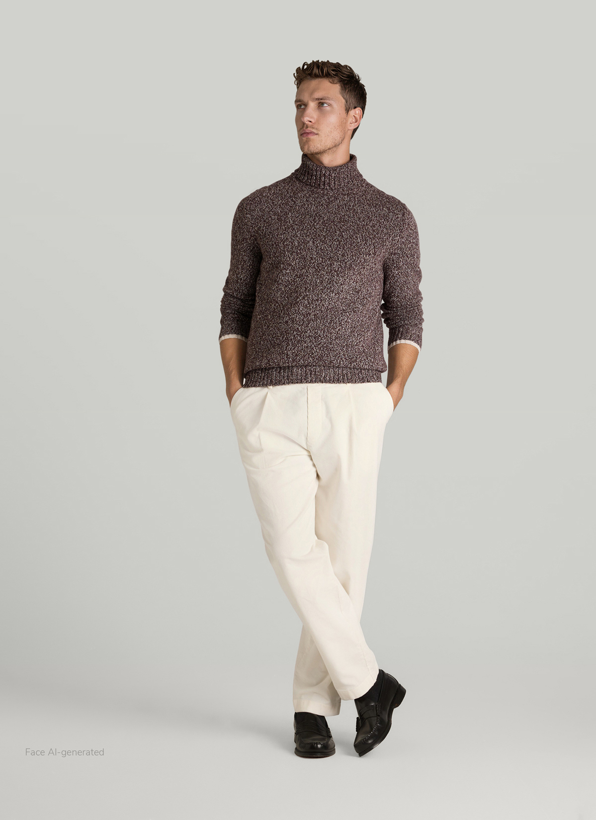 Pullover Rollkragen 1/1 Arm, Mellow Cherry Detailansicht 2