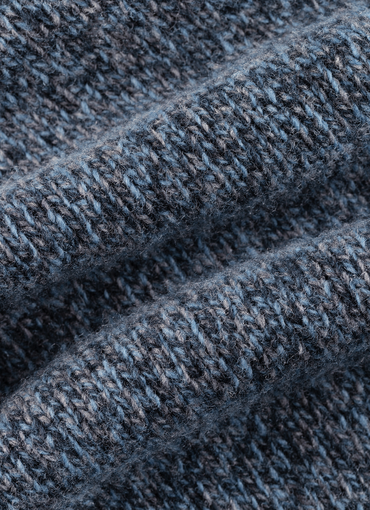 Pullover Polokragen Knopf 1/1 Arm, Nimes Blue 