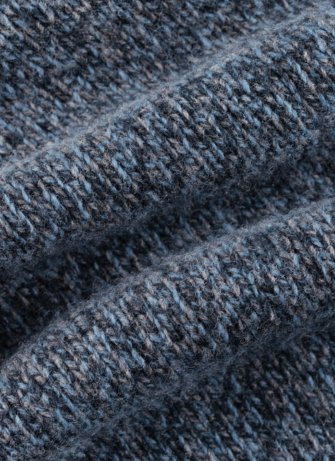 Pullover Polokragen Knopf 1/1 Arm, Nimes Blue 