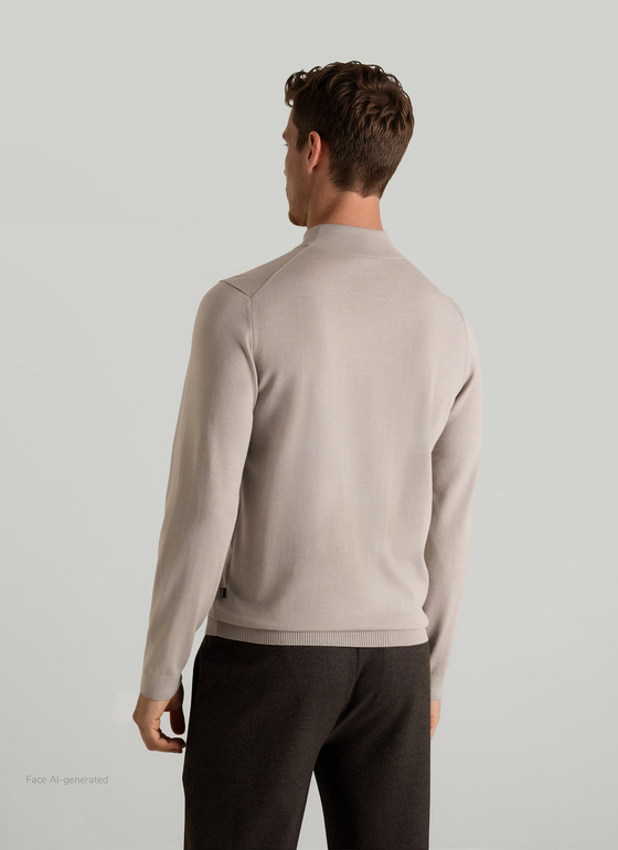 Pullover Rollkragen 1/1 Arm Mascarpone Cream Frontansicht
