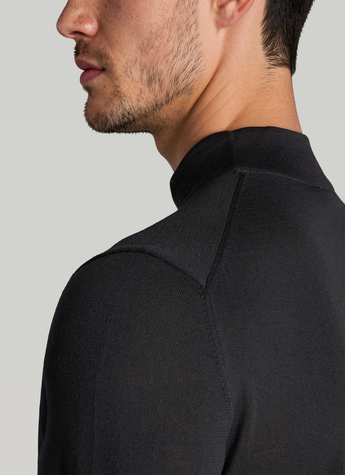 Pullover Rollkragen 1/1 Arm, Black Detailansicht 1