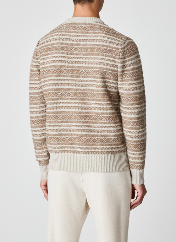 Pullover Rundhals 1/1 Arm Mascarpone Cream Frontansicht