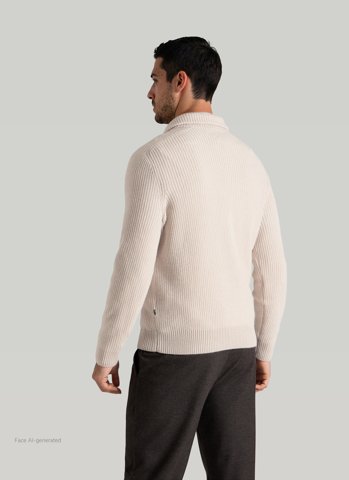 Pullover Troyer 1/1 Arm, Autumn Stone Rückansicht