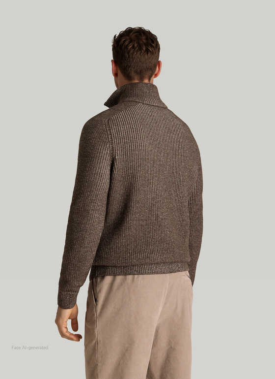 Pullover Troyer 1/1 Arm Brownie Frontansicht