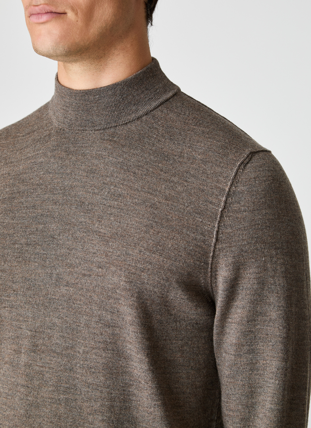 Pullover Stehkragen 1/1 Arm, Hardwood Detailansicht 2