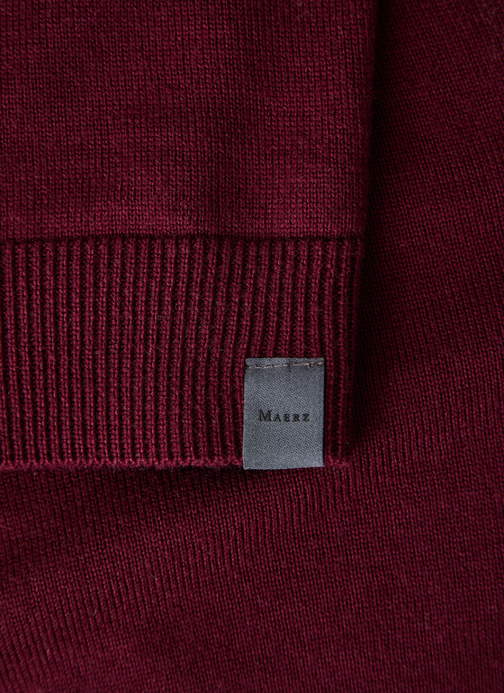 Pullover V-Ausschnitt 1/1 Arm Barolo Wine Frontansicht
