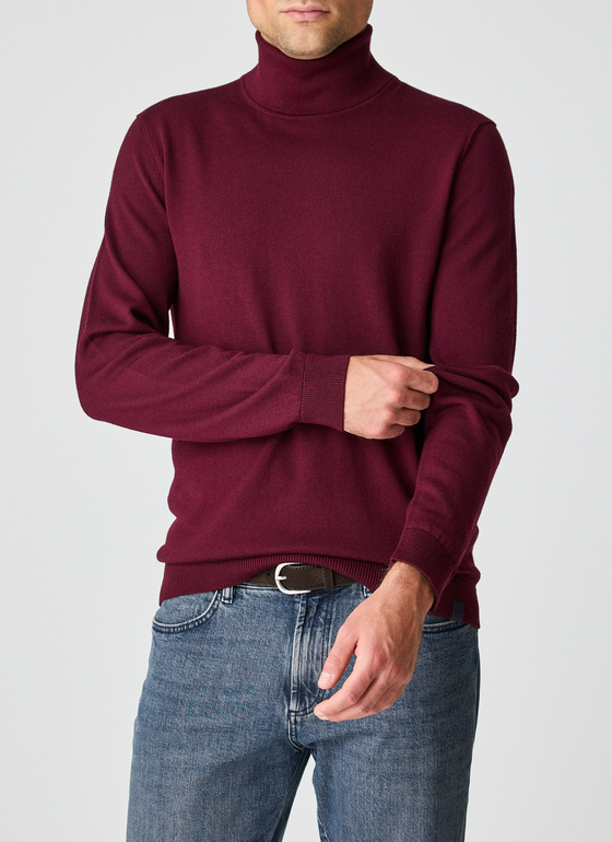 Pullover Rollkragen 1/1 Arm Barolo Wine Frontansicht