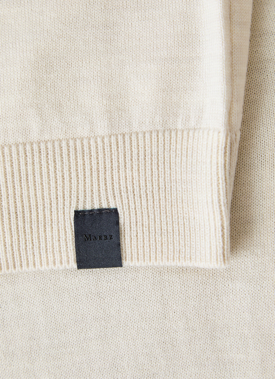 Pullover Rollkragen 1/1 Arm Off White Frontansicht