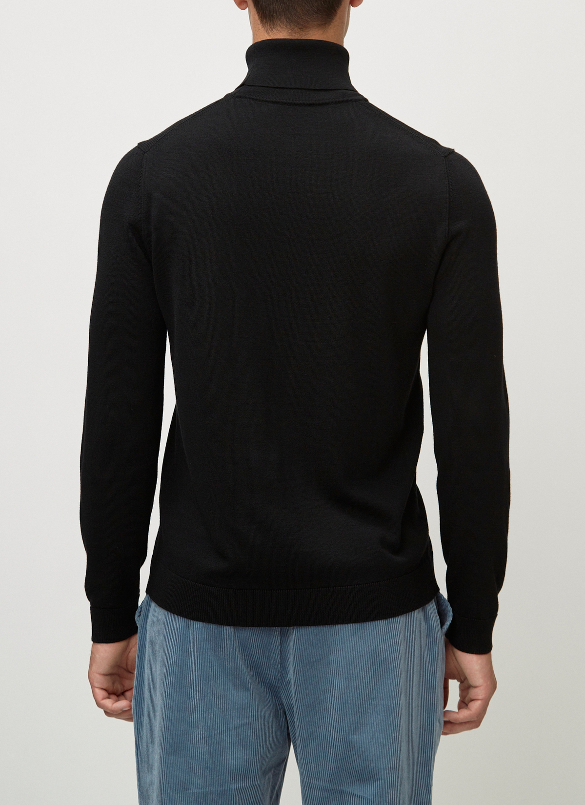Pullover Rollkragen 1/1 Arm, Black Rückansicht