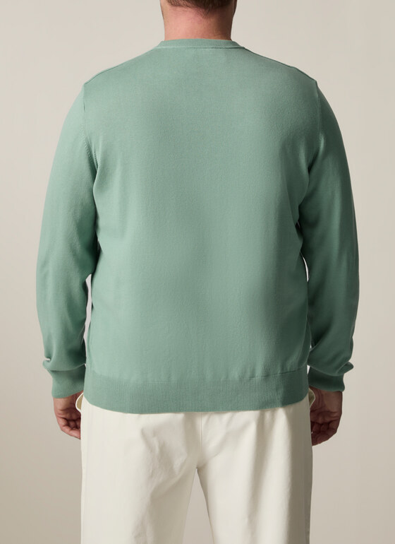 Pullover Rundhals 1/1 Arm Iced Mint Frontansicht