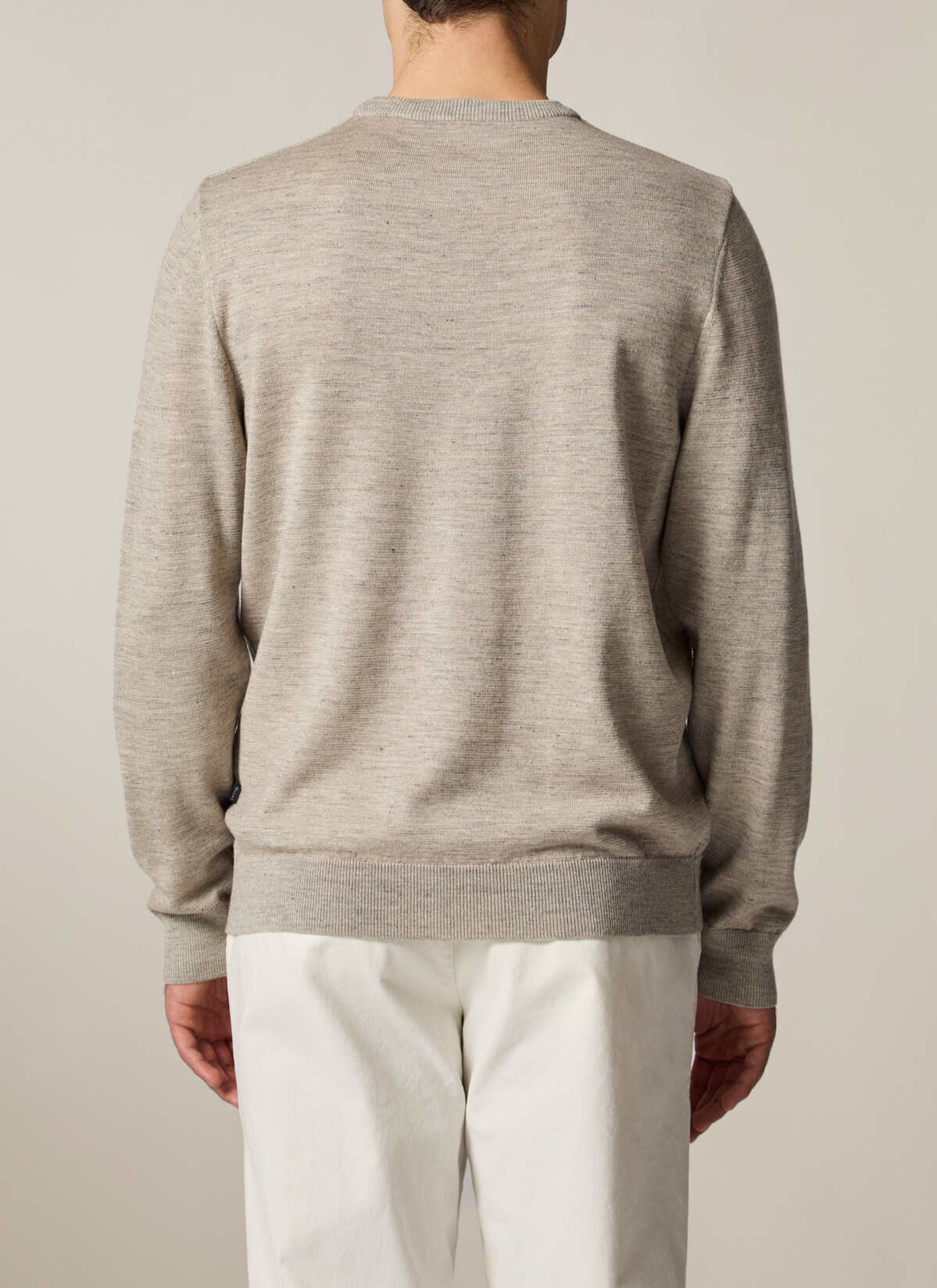 Pullover Rundhals 1/1 Arm, Fine Flour Rückansicht