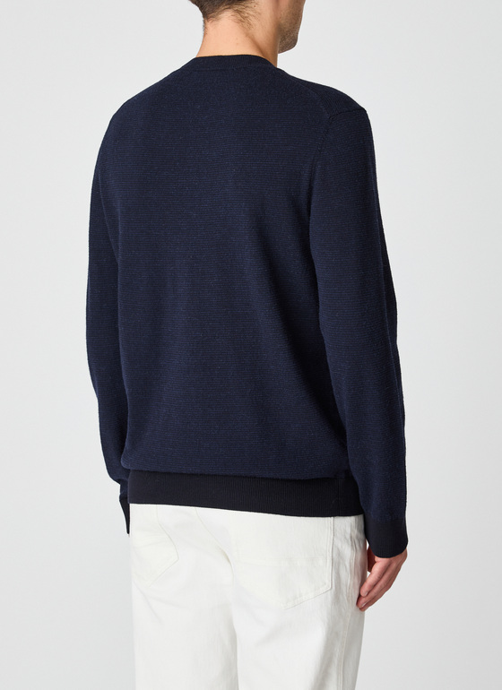 Pullover Rundhals 1/1 Arm Deep Sea Frontansicht