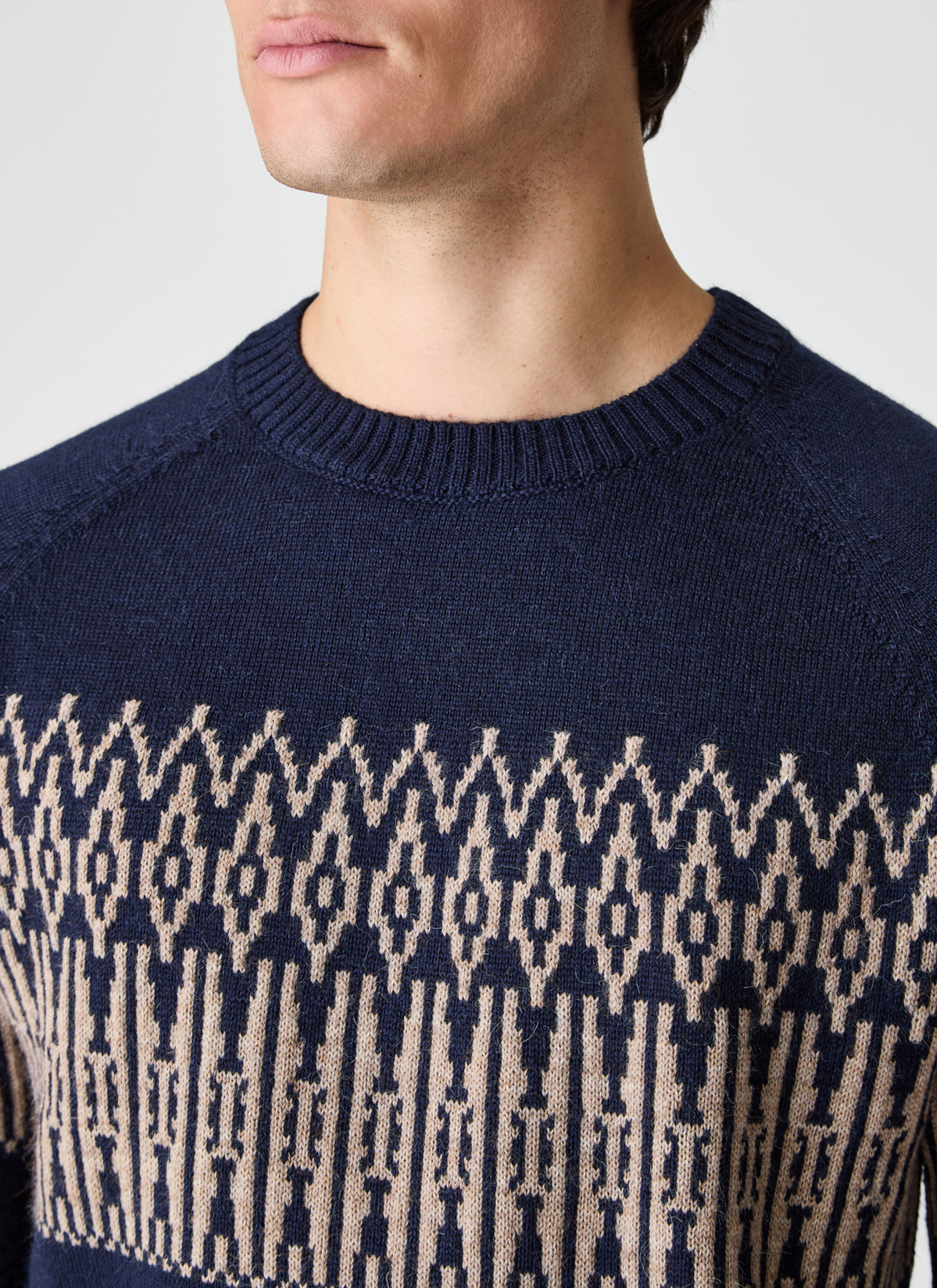 Pullover Rundhals 1/1 Arm, Nightfall Blue Detailansicht 2