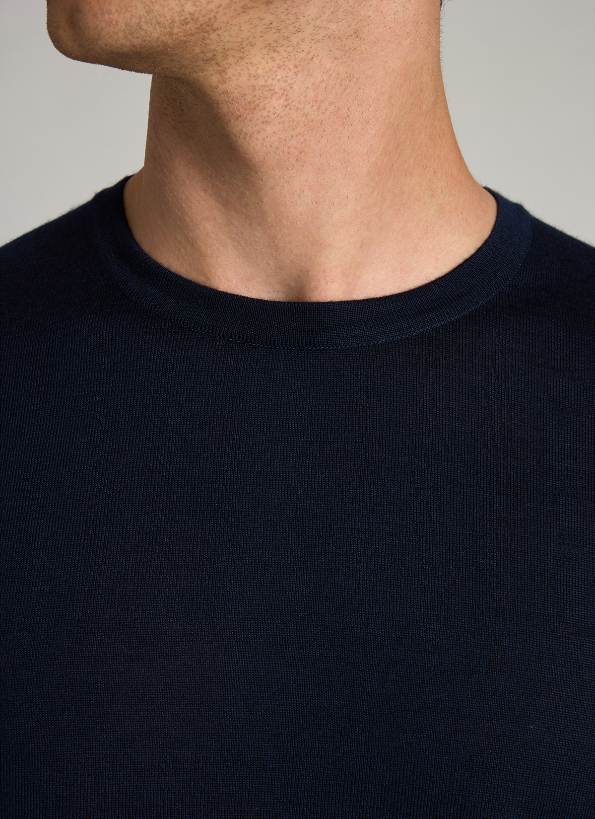 Pullover Rundhals 1/1 Arm, Midnight Blue Detailansicht 1