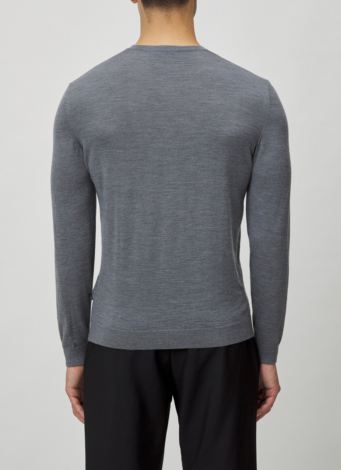 Pullover Rundhals 1/1 Arm, Grey Rock Rückansicht