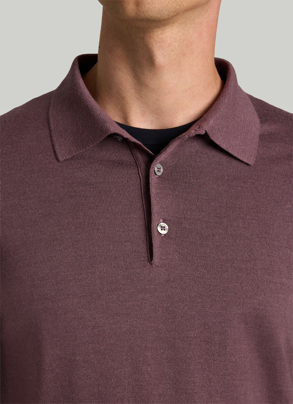 Pullover Polokragen, Mellow Cherry Detailansicht 1