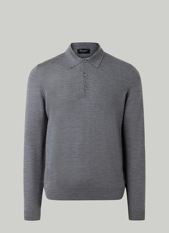 Pullover Polokragen Shark Skin Frontansicht