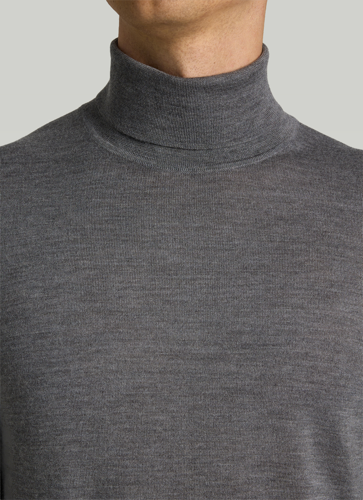 Pullover Rollkragen 1/1 Arm, Shark Skin Detailansicht 1
