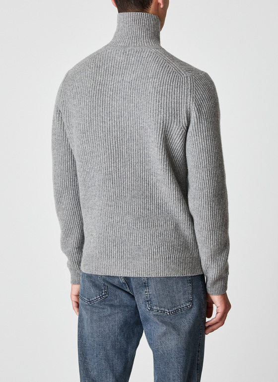 Pullover Troyer 1/1 Arm Mercury Grey Frontansicht