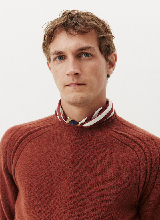 Pullover Rundhals 1/1 Arm Camine Red Frontansicht