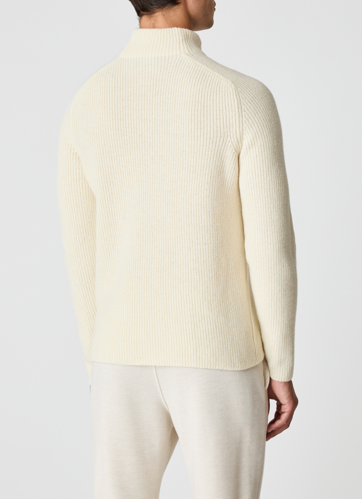 Pullover Stehkragen 1/1 Arm, New White Rückansicht