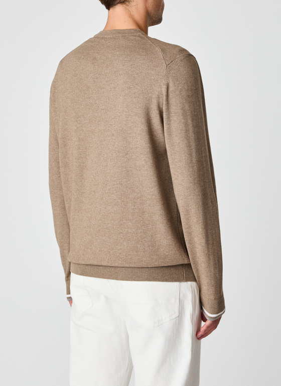 Pullover V-Ausschnitt 1/1 Arm Twig Frontansicht